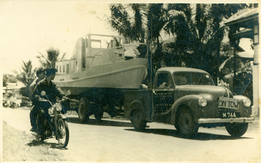 First boat built by Sarawak Slipways.